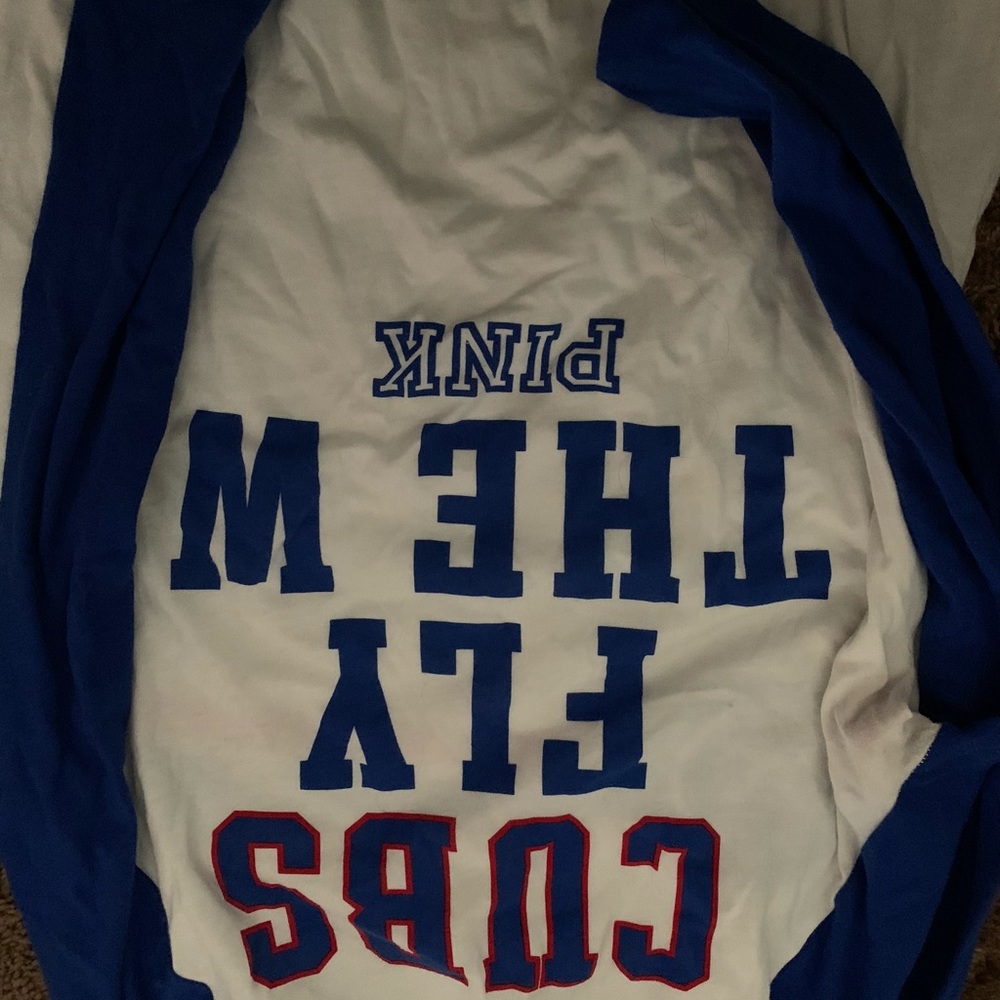 Pink long sleeve Chicago Cubs shirt